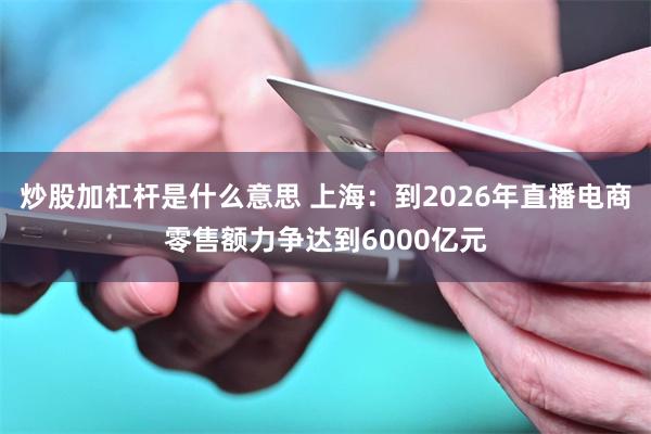 炒股加杠杆是什么意思 上海：到2026年直播电商零售额力争达到6000亿元