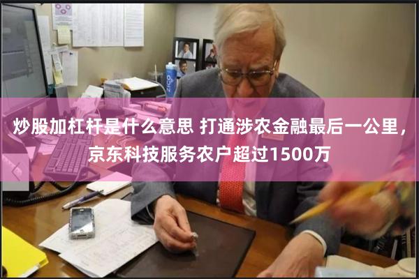 炒股加杠杆是什么意思 打通涉农金融最后一公里，京东科技服务农户超过1500万