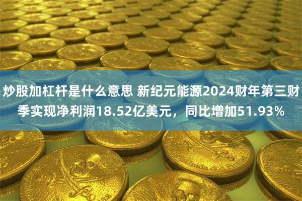 炒股加杠杆是什么意思 新纪元能源2024财年第三财季实现净利润18.52亿美元，同比增加51.93%